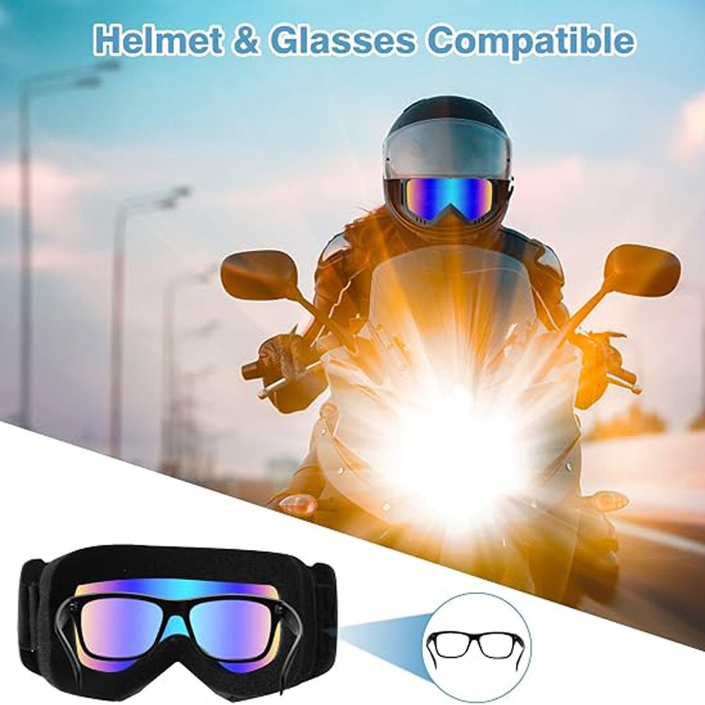 Anti Pollution Mask - Motocross-Brille mit Mehrschicht-Antibeschlagbeschichtung, Fahrradbrille, Motorradhelmbrille für