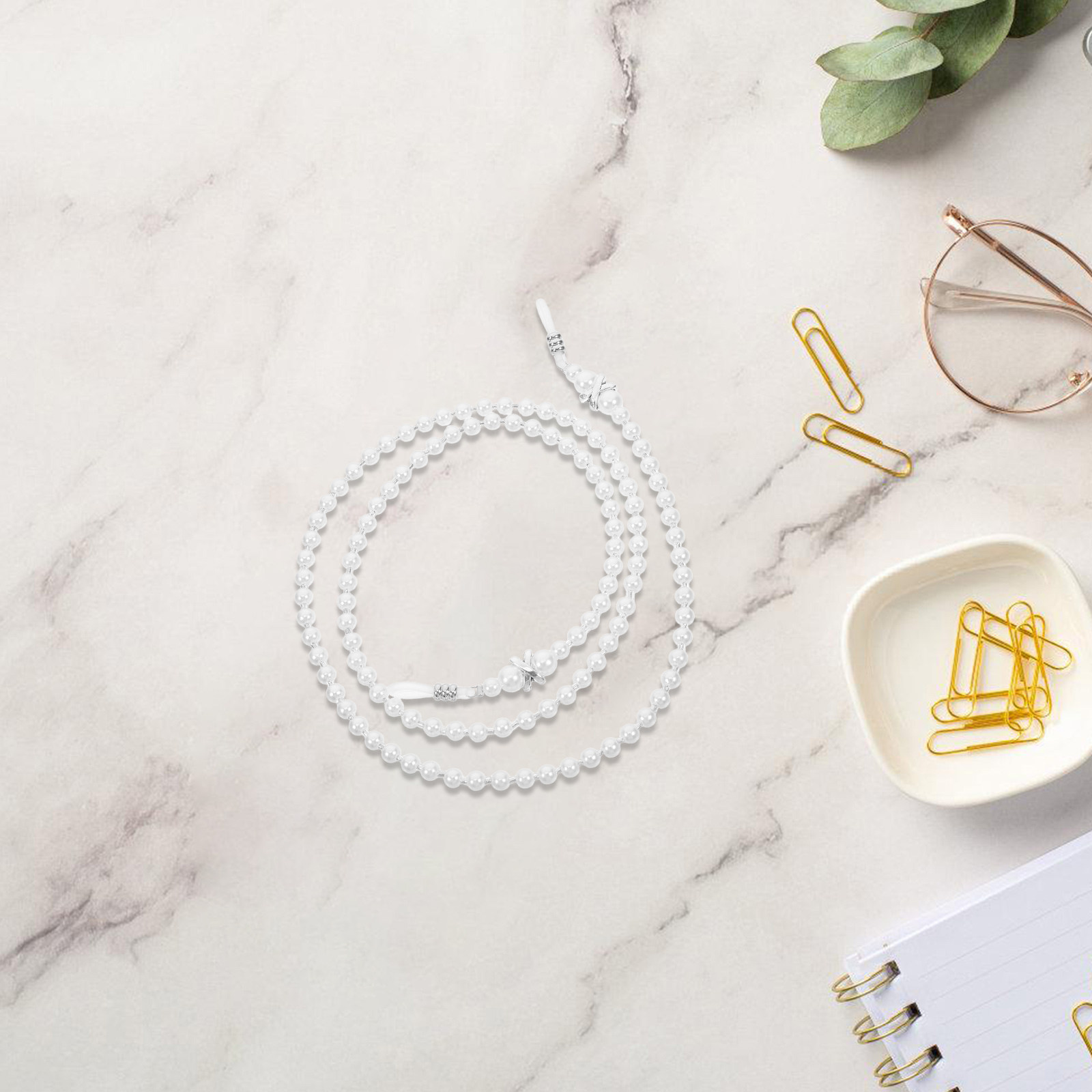 Mask Chain Holder - Perlen-Brillenkette, rutschfester Brillenhalter, Sonnenbrillen-Maske-Halskette, elegantes Accessoire,