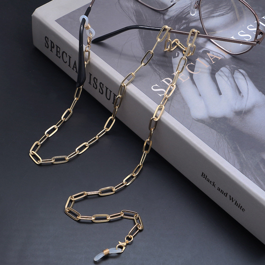 Goldene Büroklammer-Brillenket – Mask Chain Holder Bewertung und Preis