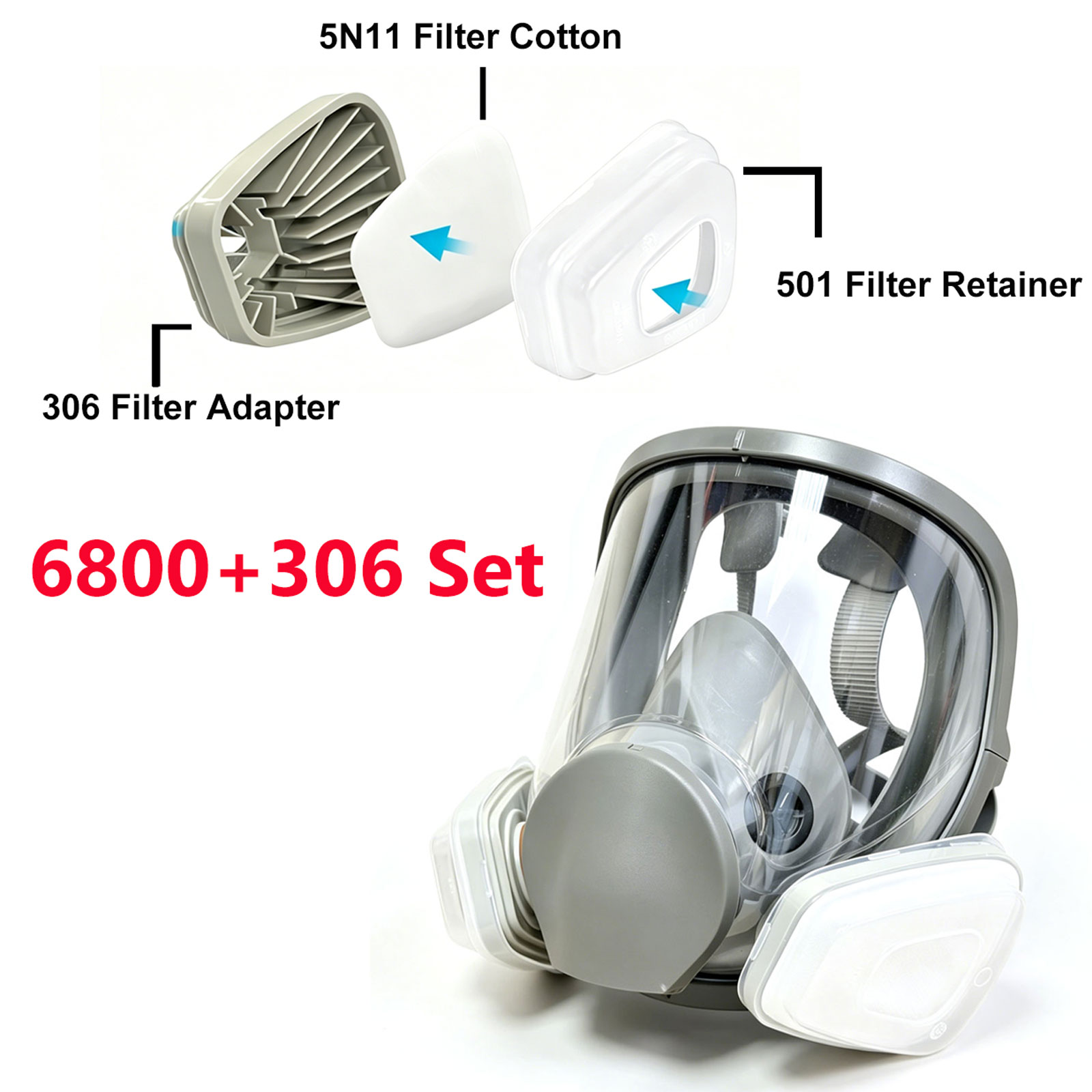 6800 Vollgesichtsmaske mit 306 – Dust Mask Construction Bewertung und Preis